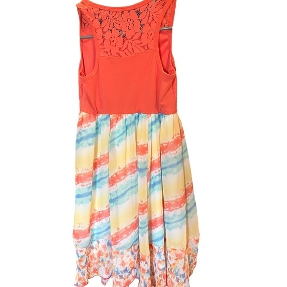 Jona Michelle Multicolored Lacy Special Occasion Dress Size 8 - Picture 7 of 9